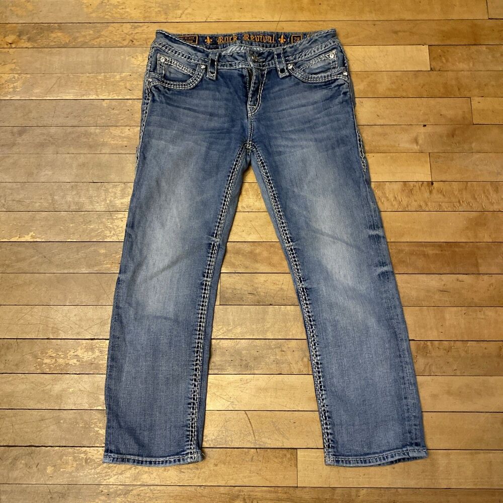 Rock Revival Jeans Women’s Size 28 Nicole Capri Light Wash